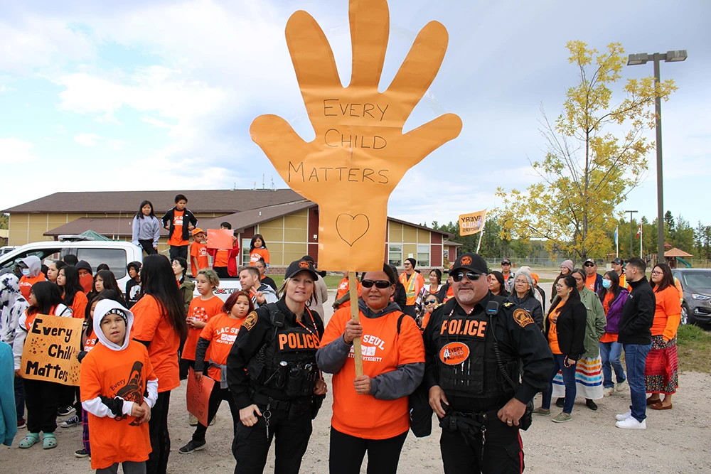 Lac Seul Police at every child matters march